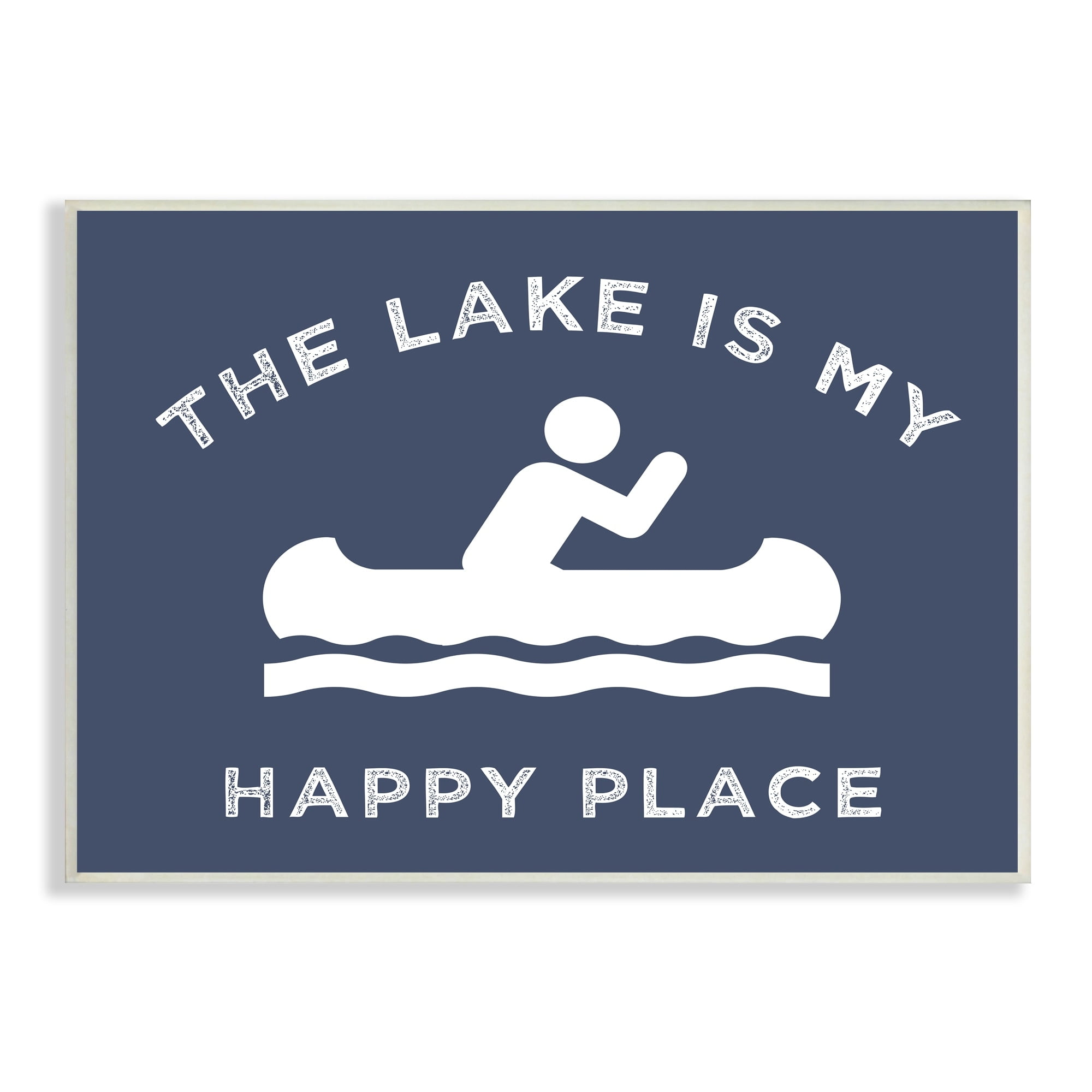Stupell Industries Lake's My Happy Place Row Boat Paddler,19 x 13, Design by Daphne Polselli