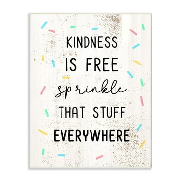 Daphne Polselli Sprinkle Kindness Everywhere Fun Motivational Reference 13 in x 19 in Framed Painting Art Prints, by Stupell Home Décor