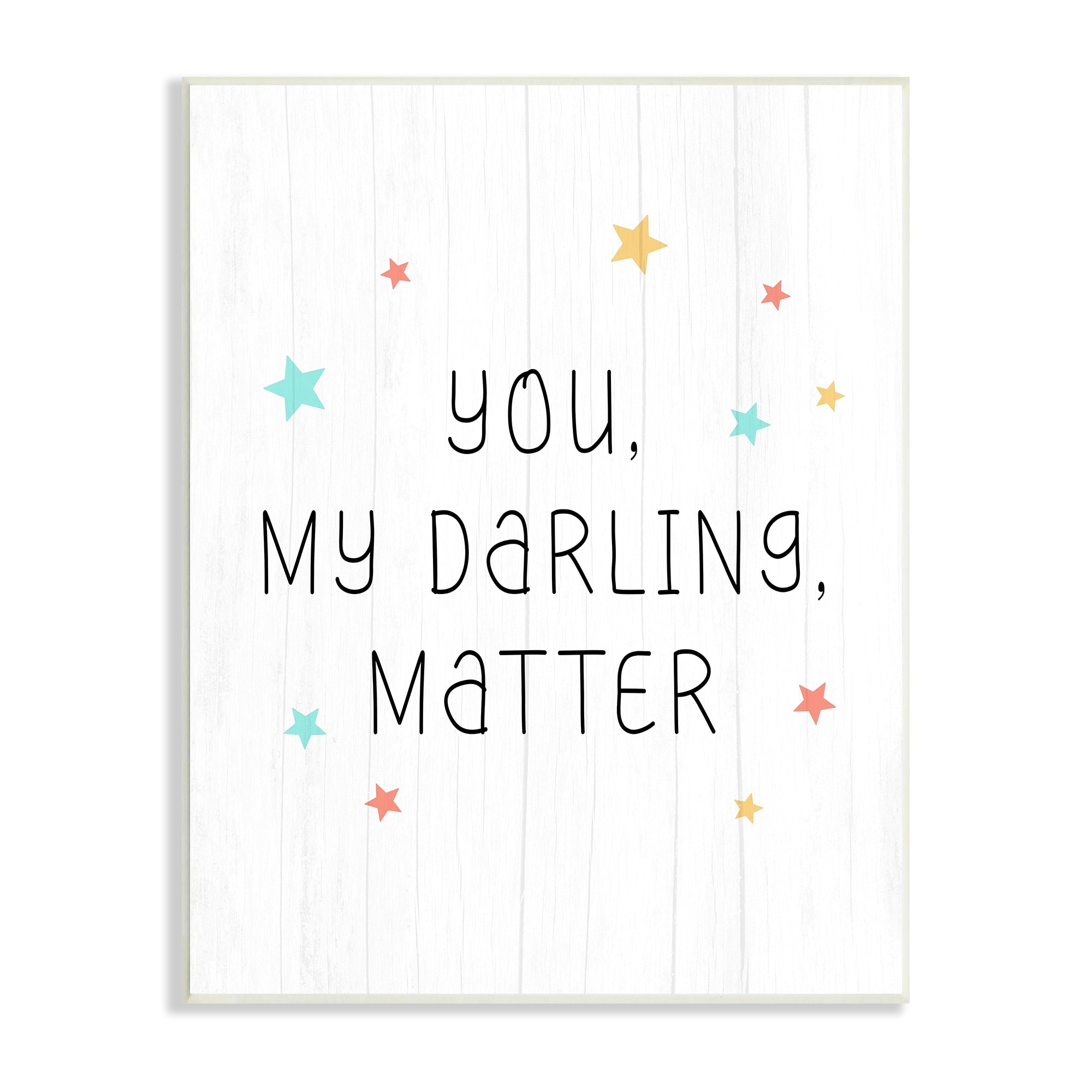 Stupell Industries Vivid Hues You Darling Matter Striped Patterned Sign,13 x 19, Design by Daphne Polselli