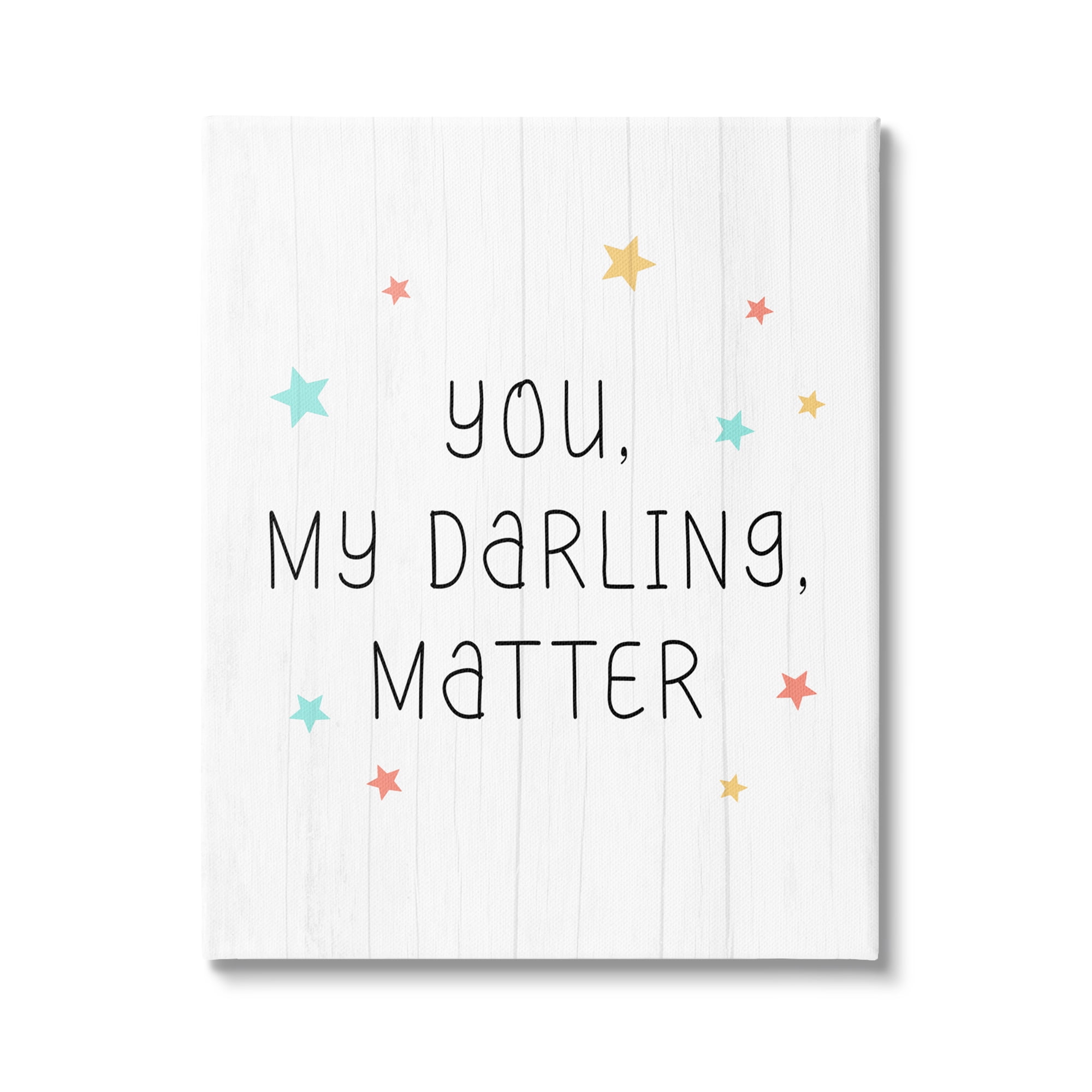 Stupell Industries Vivid Hues You Darling Matter Striped Patterned Sign,36 x 48, Design by Daphne Polselli