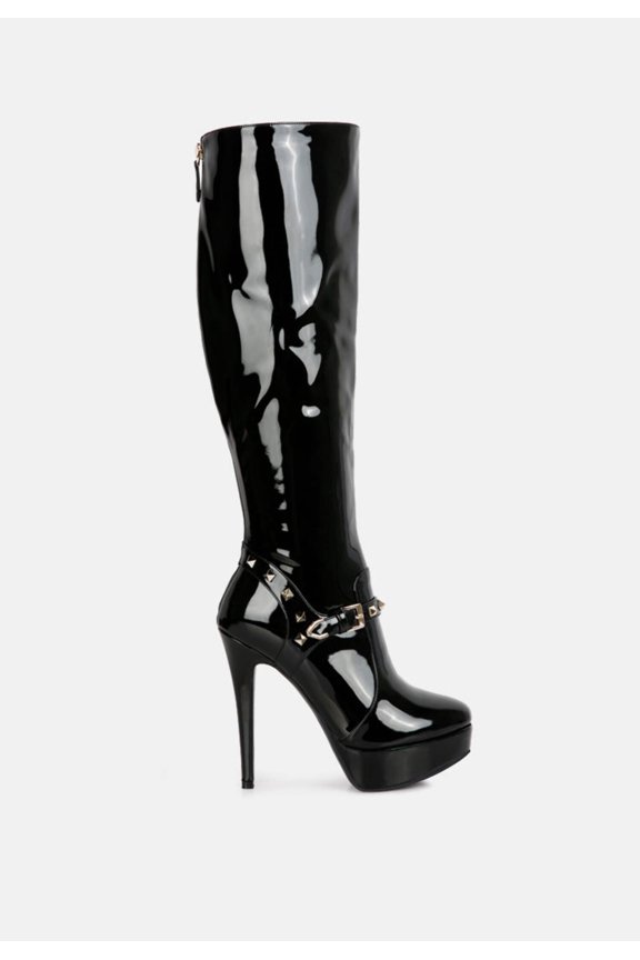 Daphne Stiletto Heeled Mid Calf Boots