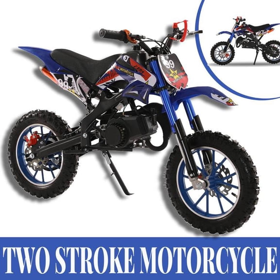 Dapmiu 49cc 2-Stroke Mini Motocross for Off-Road Riding, 10" All-Terrain Tires & Hydraulic Shock Absorption, 150kg Max Load, 40KM/H Top Speed