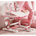 thumbnail image 1 of Dapmiu Adjustable Kids Study Desk Chair Set, Large Capacity Drawer Storage, Comfortable for Long Sitting Pink, 1 of 8