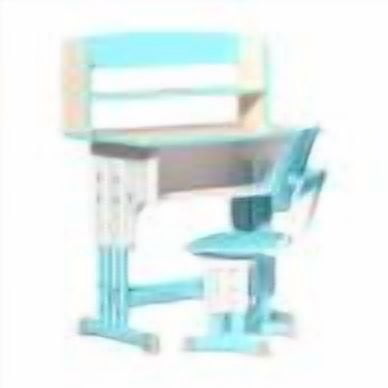 Dapmiu Children's Desk and Chair Set for 7-12 Years, Adjustable Height with Smart Storage, Dual Drawers & Segmented Backrest Chair, Blue