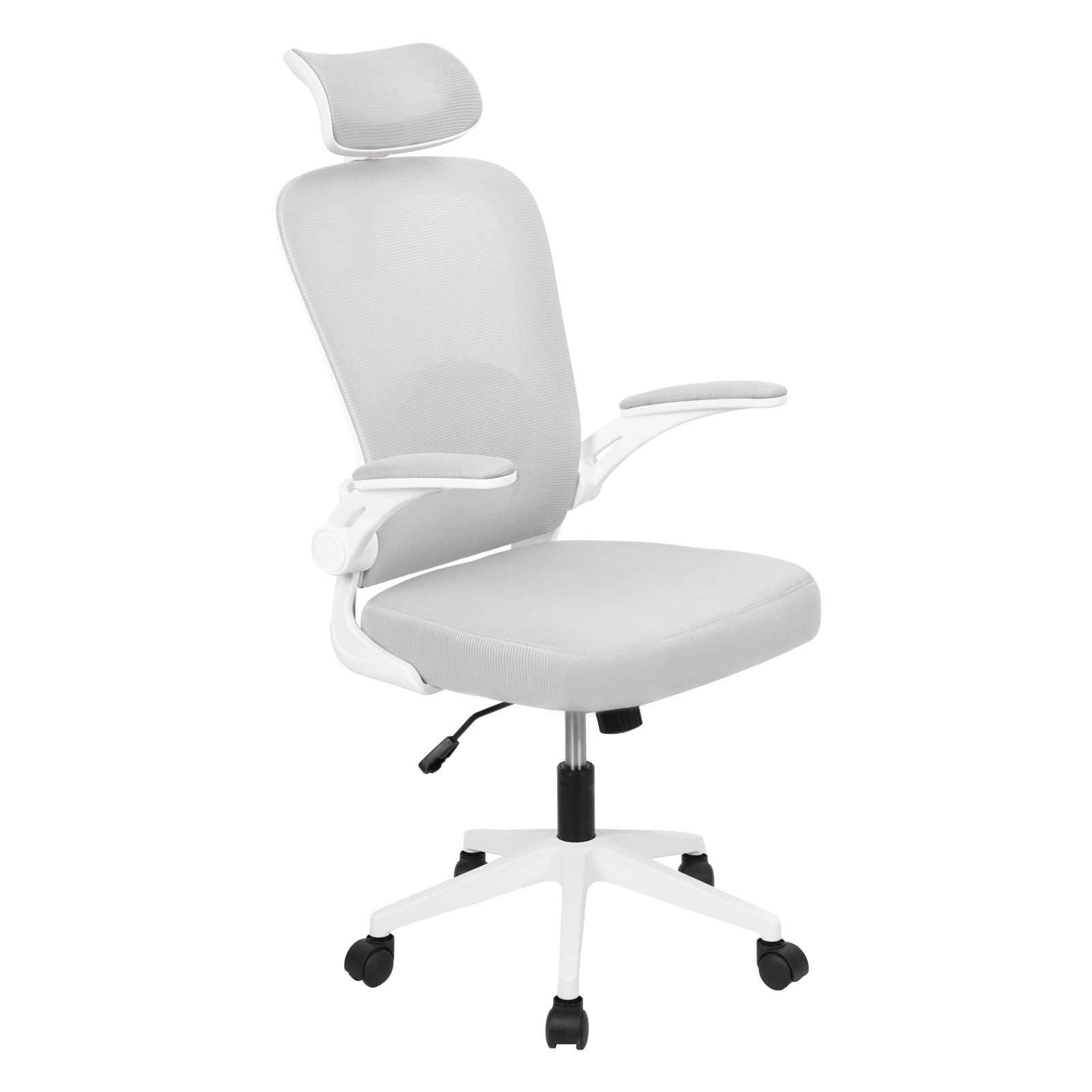 Dapmiu Ergonomic Office Chair with 3D Adjustable Headrest & Lumbar Support, 350lbs Capacity Mesh Computer Chair, 90-135° Recline with Flip-up Armrests for Home Office