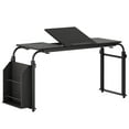 thumbnail image 1 of Dapmiu Heavy-Duty Adjustable Overbed Table,350lbs Capacity Hospital Bed Desk with Locking Wheels & Tilt Top,Mobile Patient Table Black 120cm, 1 of 8
