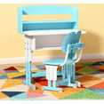 thumbnail image 1 of Dapmiu Home Study Desk Chair Set (Desk H:92-107cm), for Older Kids, Homework & Reading Use Blue, 1 of 8