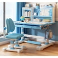 thumbnail image 1 of Dapmiu Kids Ergonomic Dual Back Support Study Chair Set, Adjustable Height, Fits Lumbar Curve Blue, 1 of 8