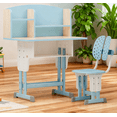 thumbnail image 1 of Dapmiu Kids Study Desk Chair Combo, Hooks & Drawers, Eco-Friendly MDF Top, Easy to Clean Blue, 1 of 7