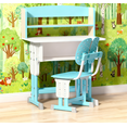 thumbnail image 1 of Dapmiu Kids Study Desk with Hooks & Drawers, Eco-Friendly MDF Top, Stable Support for Safe Learning Blue, 1 of 8