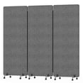 thumbnail image 1 of Dapmiu Mobile Room Divider with Wheels & Sound Proofing, 3-Panel Office Partition on Casters, Freestanding Privacy Screen for Home, Office, Studio, 1 of 11