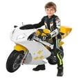 thumbnail image 1 of Dapmiu Youth Mini Motorcycle - 49CC 2-Stroke with Safety Chain Cover, Anti-Slip Handlebars & Bright Headlights, 1.25L Gas Tank White & Yellow, 1 of 8