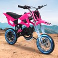 thumbnail image 1 of Dapmiu Youth Off-Road Motorcycle 49CC - 1.25KW Max Power, Aluminum Rims & Mono-Shock Suspension, Perfect for Beginners Pink, 1 of 8