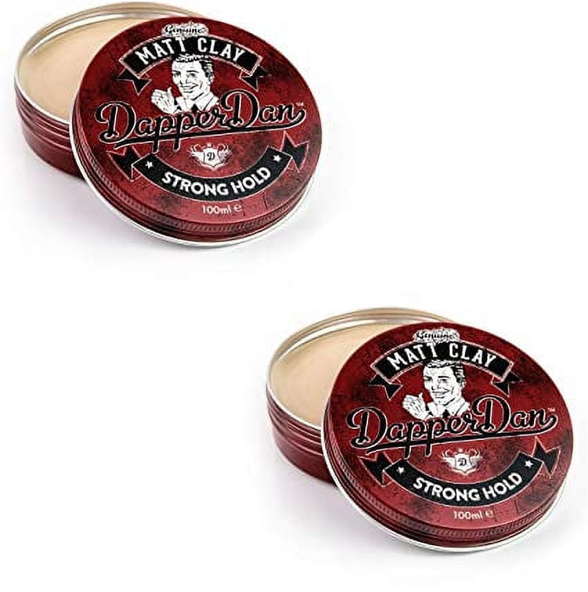 Dapper Dan Matt Clay, Strong Hold Matt Finish Mens Hair Styling Product, 2 x 100ml