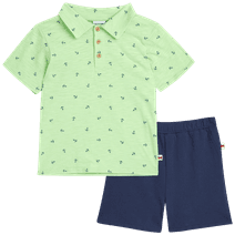 Dapper Dude Toddler Boys' Shorts Set - 2 Piece Polo or Henley Shirt and Shorts (2T-4T)