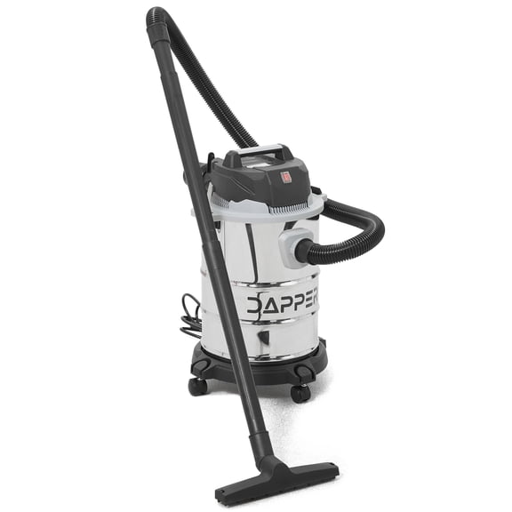 Dapper Supply 6 Gallon 3.0 Peak HP Wet/Dry Vacuum, Stainless Steel Tank, 3 in 1 Function Portable Shop Vacuum with Attachments, Ideal for Jobsite, Garage & Workshop.