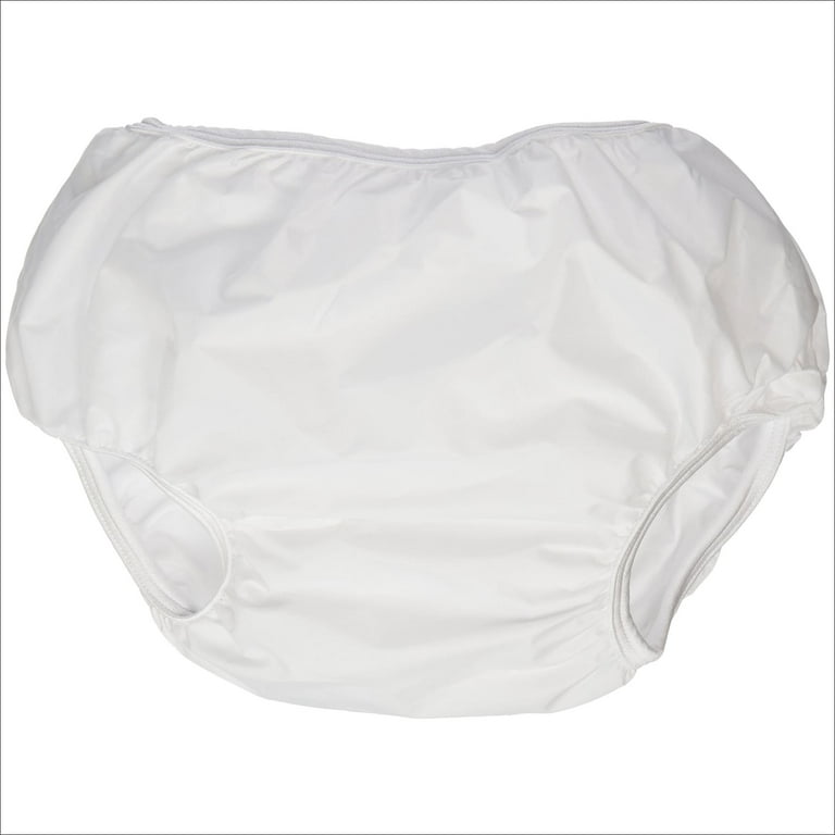 Dappi Waterproof 100% Nylon Diaper Pants, White, Small (2 Count) Small (2  Count)