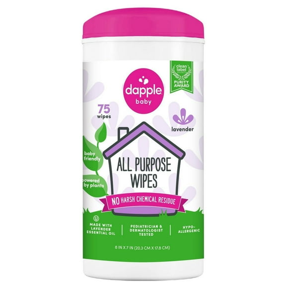 Dapple All Purpose Lavender Cleaning Wipes - 75ct