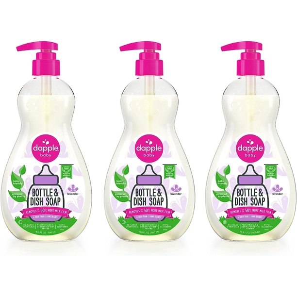 Dapple Baby, Bottle and Dish Soap Dish Liquid Plant Based