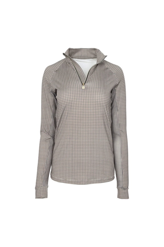 Dapplebay Bay Houndstooth 1/4 Zip Riding Top