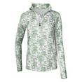 thumbnail image 1 of Dapplebay Equestrian Toile 1/4 Zip Light Riding Top - Long Sleeve-Green/White-S, 1 of 6