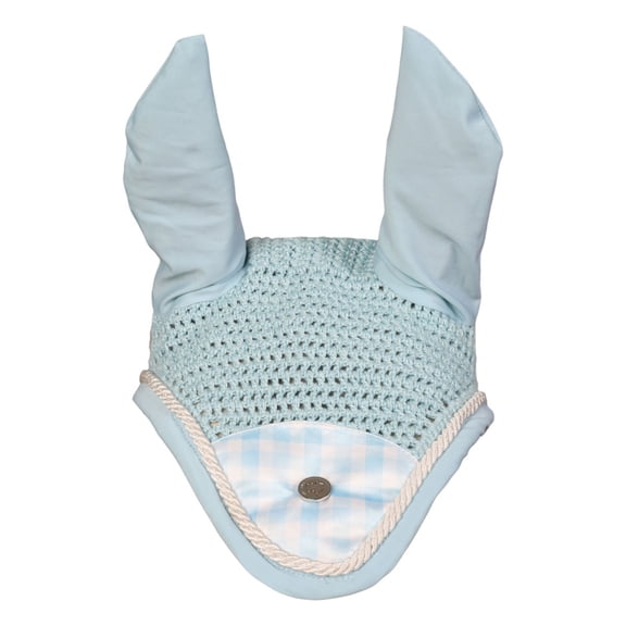 Dapplebay Gingham Fly Veil-Blue/White-Oversize