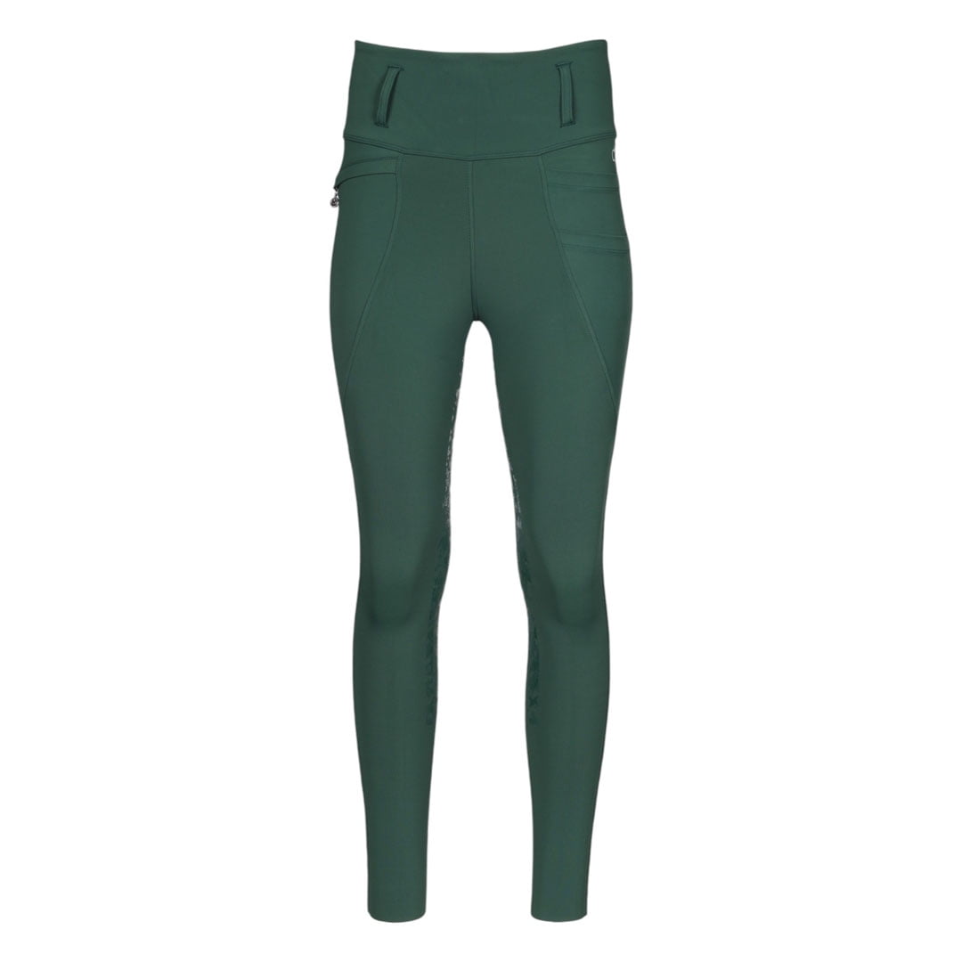 Dapplebay Kids Equestrian Toile Essential Tights-Evergreen-14-16