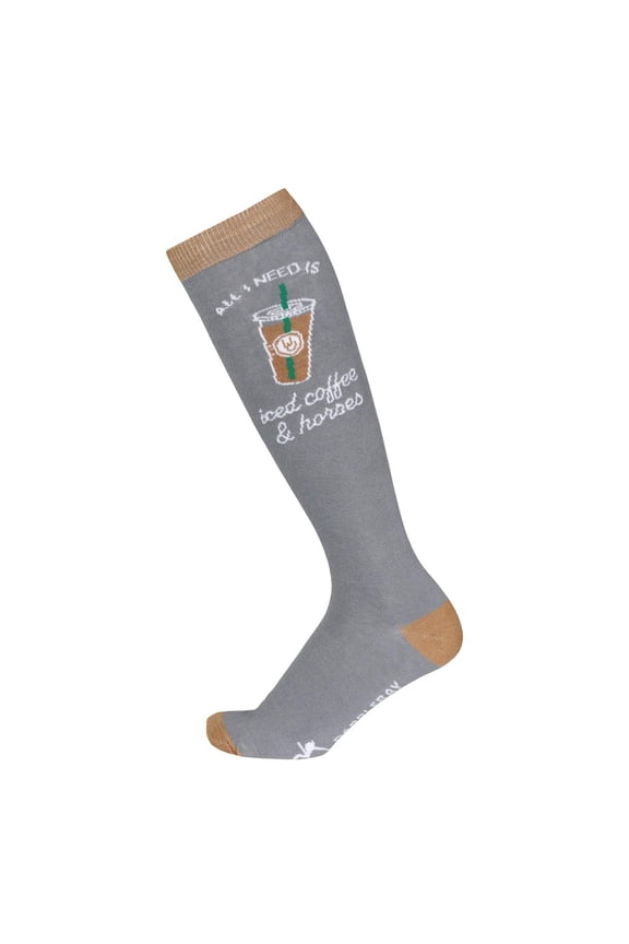 Dapplebay Knit Boot Socks-Iced Coffee Horses