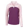 thumbnail image 1 of Dapplebay Lady 1/4 Zip Riding Top-Light Pink/Plum, 1 of 5
