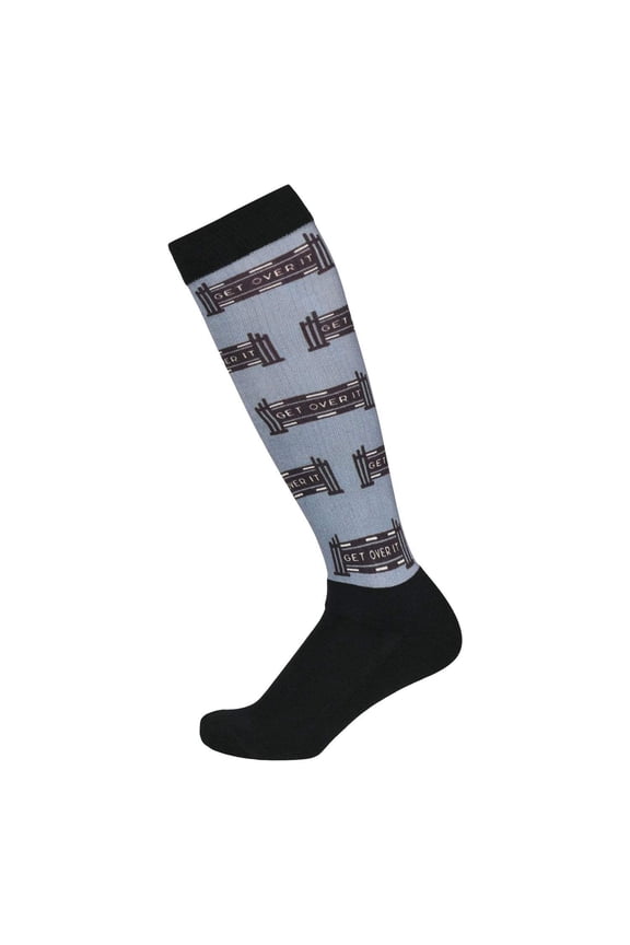 Dapplebay Slick Boot Socks-Get Over It -Charcoal