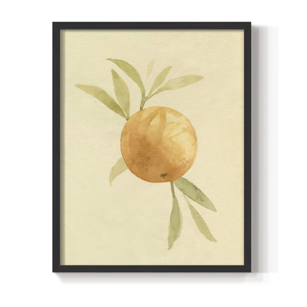 Dappled Oranges I Framed Print in Black Solid Wood Framed Print No Nail Hanging
