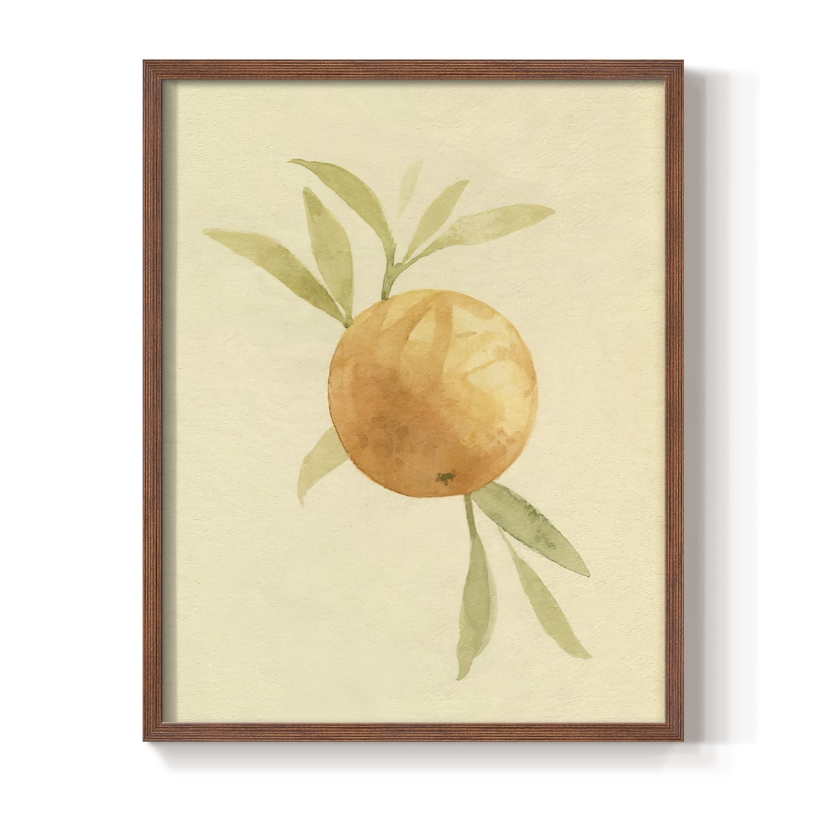 Dappled Oranges I Framed Print in Brown Solid Wood Framed Print No Nail Hanging