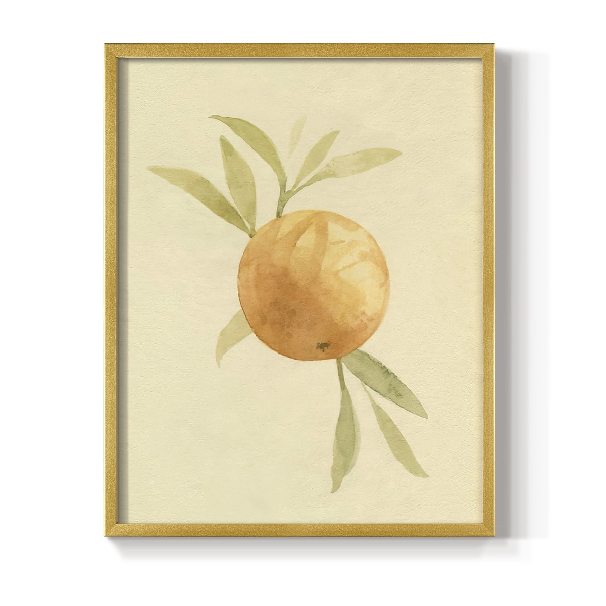 Dappled Oranges I Framed Print in Gold Solid Wood Framed Print No Nail Hanging