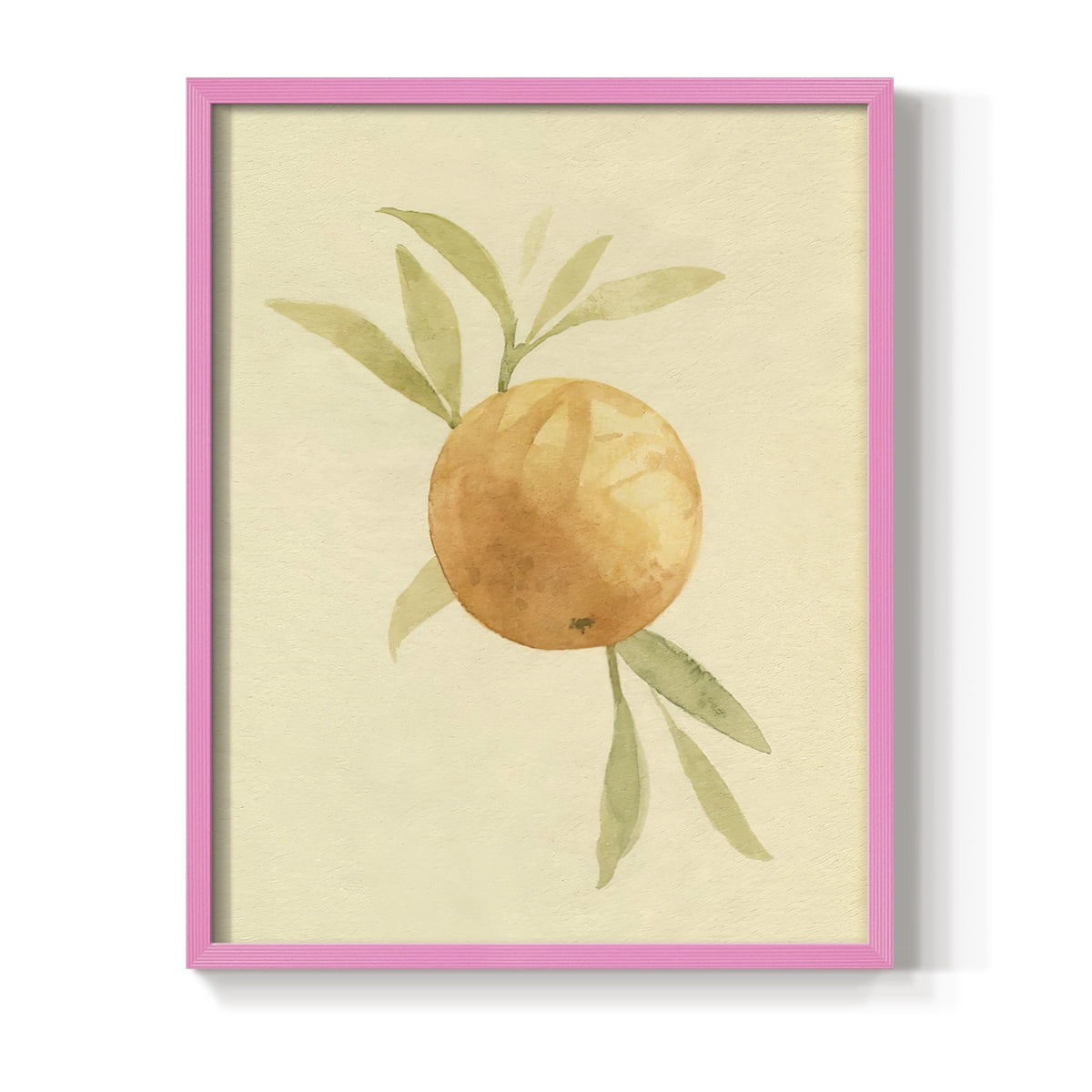 Dappled Oranges I Framed Print in Pink Solid Wood Framed Print No Nail Hanging