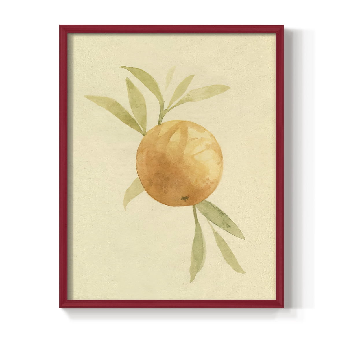 Dappled Oranges I Framed Print in Red Solid Wood Framed Print No Nail Hanging