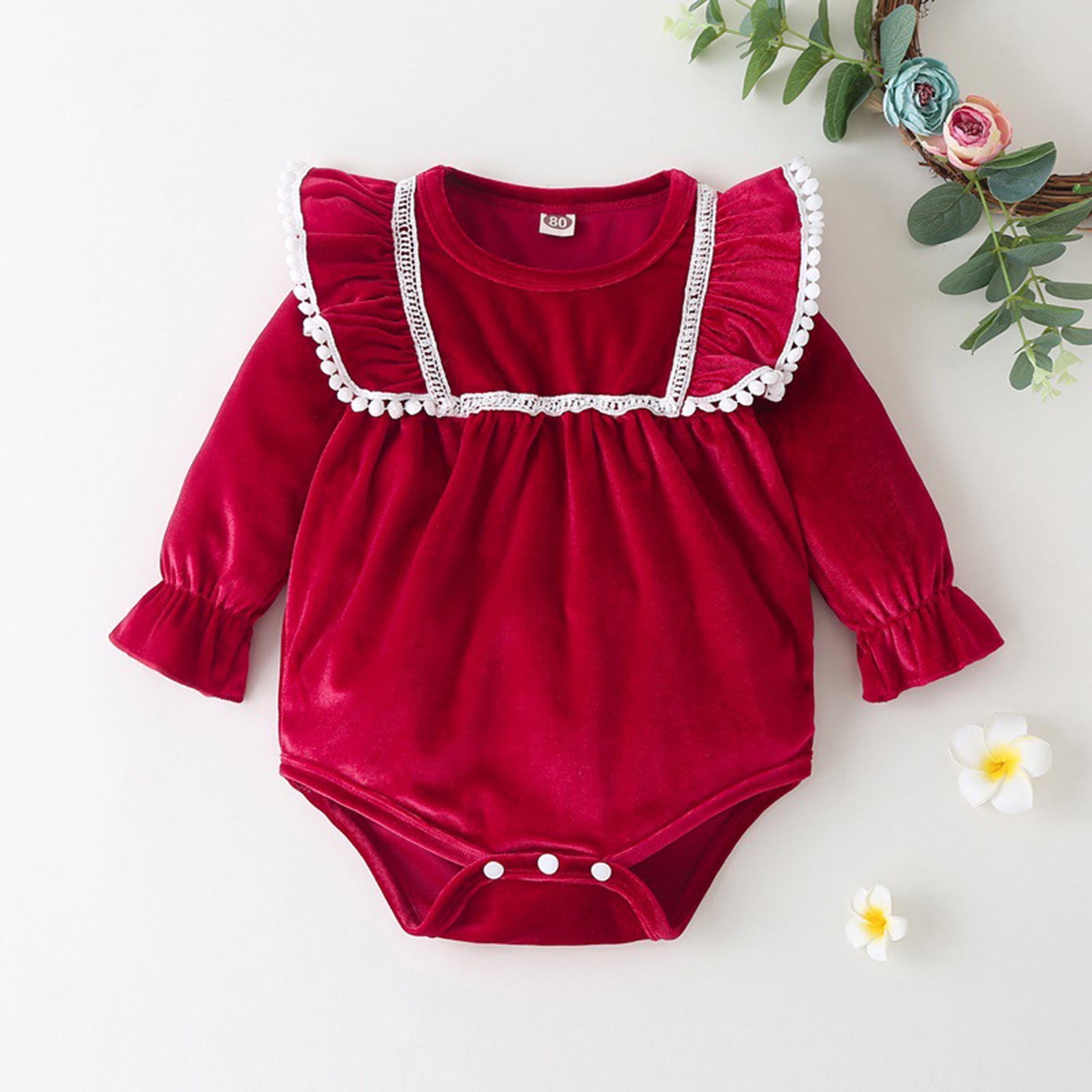 Daqian Baby Girl Clothes Clearance Newborn Infant Kids Baby Girls Soild