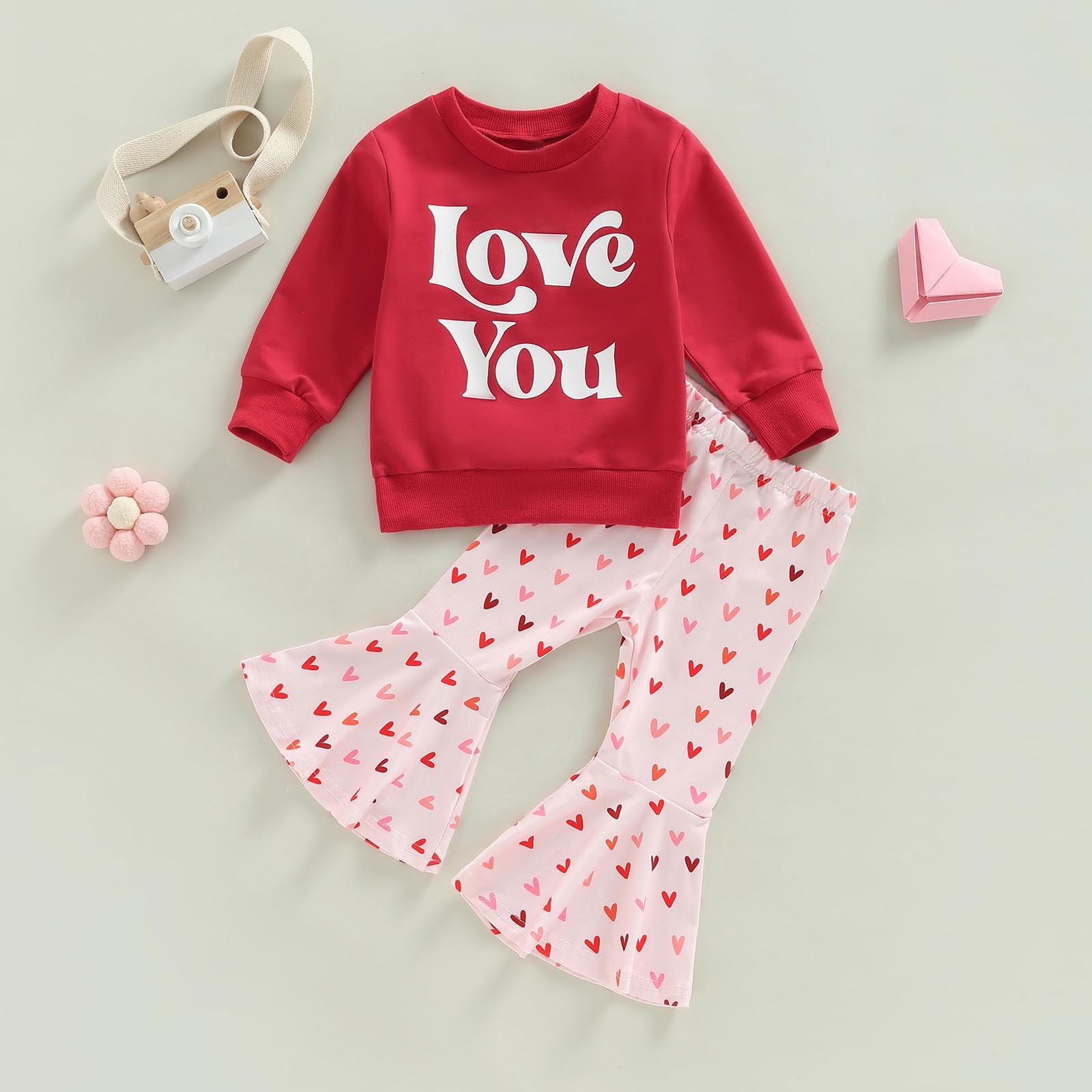 Daqian Baby Girl Clothes Outfit, Toddler Girls Cotton Printed Top and
