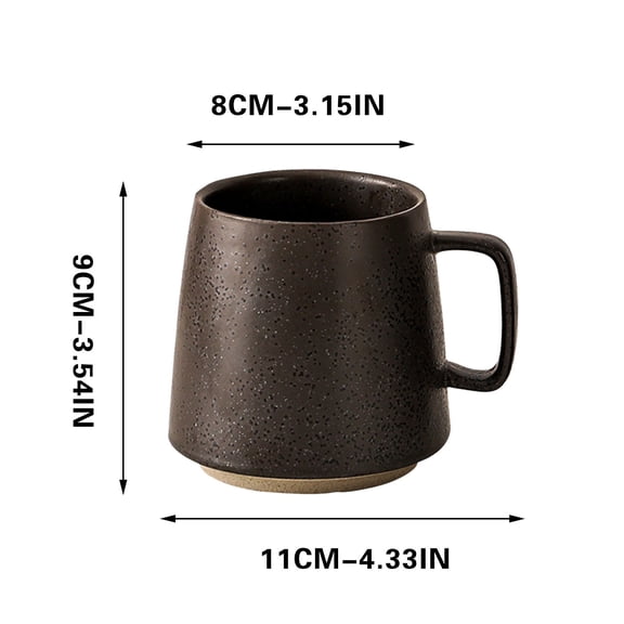 Daqian Double Wall Insulated Mug Japanese Style Advanced Ceramic Coffee Mug for Home Use Large Capacity