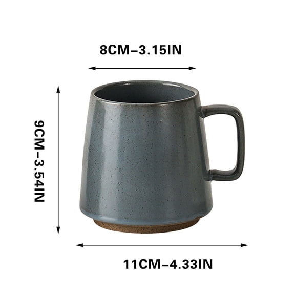 Daqian Double Wall Insulated Mug Japanese Style Advanced Ceramic Coffee Mug for Home Use Large Capacity