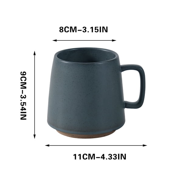 Daqian Double Wall Insulated Mug Japanese Style Advanced Ceramic Coffee Mug for Home Use Large Capacity
