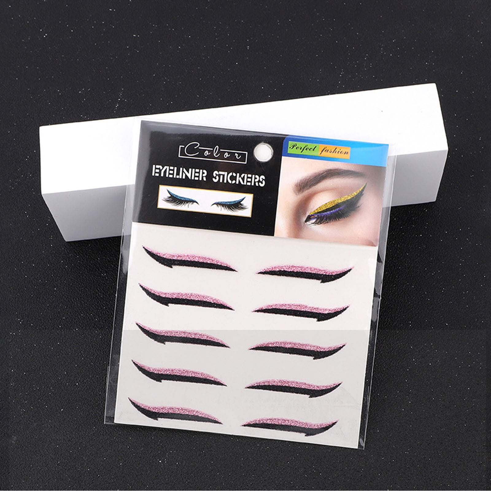 Daqian Eyeliner and Eyelash Sticker with Flash, Reusable and Self
