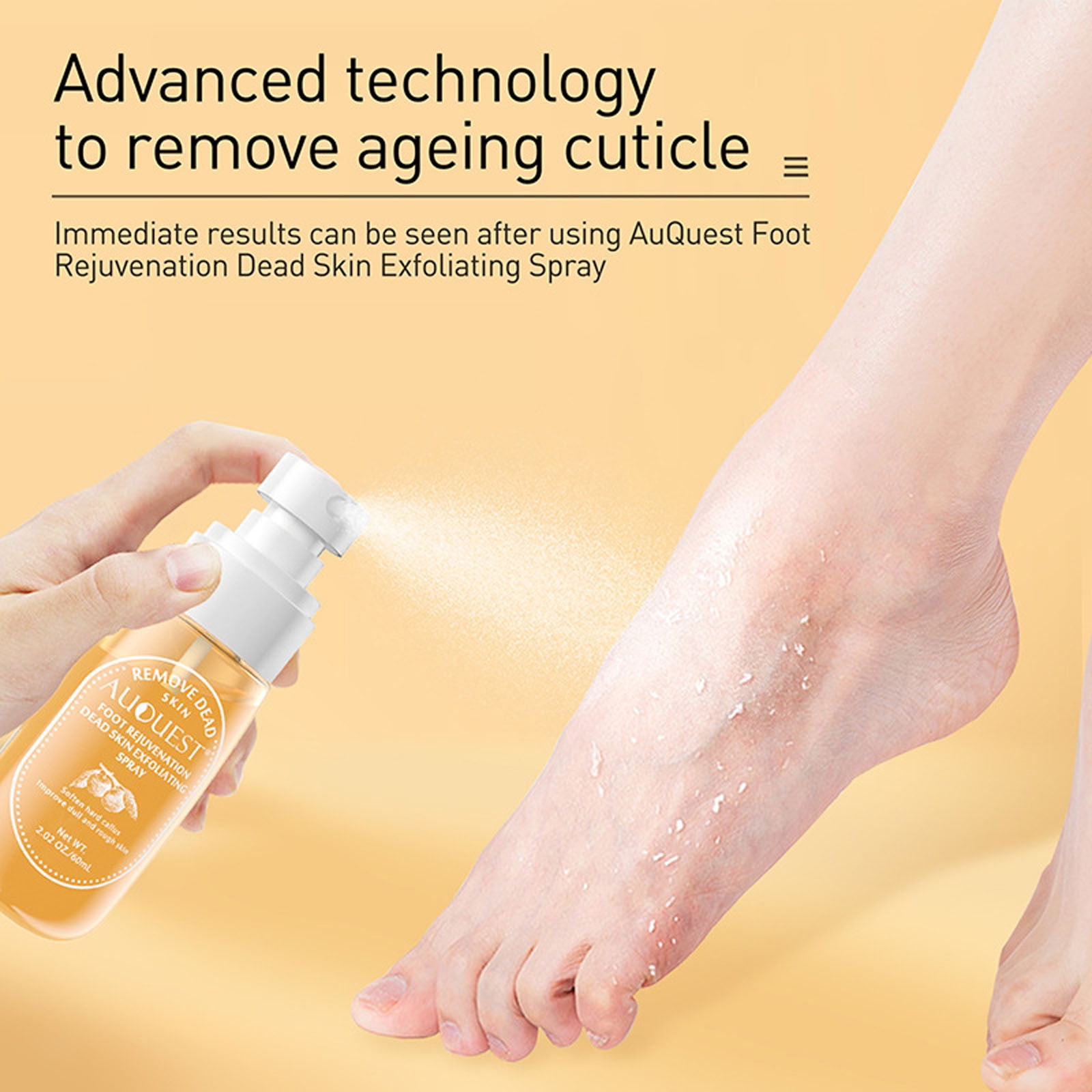 Daqian Foot Exfoliating Spray Gently Exfoliates Dead Skin, Cleans