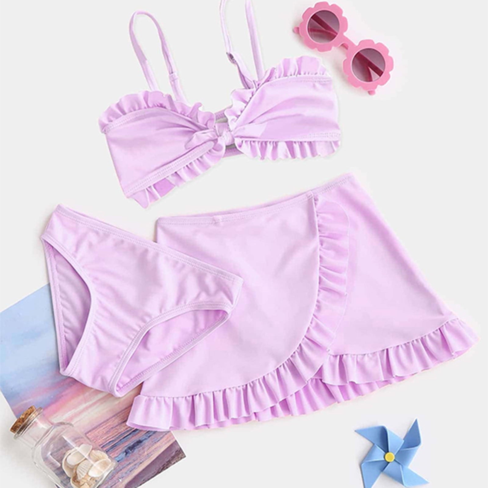 New Design Summer Baby Girls One Piece Swimsuits Kids Bowknot Bathing Suits Candy Color Children Professional