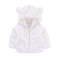 thumbnail image 1 of Daqian Lightweight Jackets for Girls Kids Baby Warm Girls Boys Flannel Winter Fleece Jackets Sweatshirt Hooded Winter Coats for Girls White 130(5-6 Years), 1 of 4