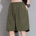 thumbnail image 1 of Daqian Men's Casual Daily Outdoor Beach Lightweight and Breathable Work Shorts Mens Shorts Elastic Waist Mens Exercise Shorts Big and Tall Mens Shorts Army Green M, 1 of 9