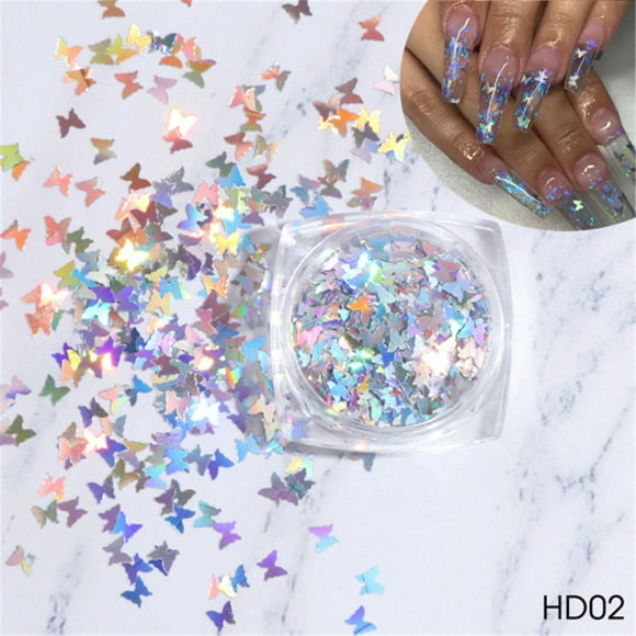 Daqian Nail Sequin Acrylic Paillettes Holographic Nail Glitter Nail Decorating Supplies
