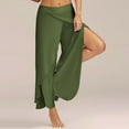 thumbnail image 1 of Daqian Plus Size Leggings Clearance Sexy Waist Wide Leg Flowy Pants Women Casual Summer Long Loose Yoga Pants Plus Size Womens Pants Army Green 14(XXXL), 1 of 4