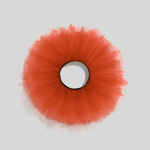 Daqian Plus Size Skirts Fashion Womens Pleated 5 Layered Mesh Short Skirt Adult Tutu Dancing Skirt Midi Skirts Women Orange One Size