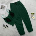 thumbnail image 1 of Daqian Plus Size Womens Pajamas Clearance Women V-Neck Velvet Sexy Stain Pajamas Bowknot Trousers Long Suit Pajamas for Women Clearance Blue L(L), 1 of 7