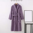 thumbnail image 1 of Daqian Plus Size Womens Pajamas Women's Fashion Robe Bathrobe Lengthening Keep Warm Lapel Hooded Pocket Long Sleeve Pajamas for Women Purple L(L), 1 of 3